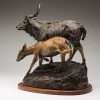 Heading for Water - Nyala Bronze Sculpture - John Tolmay