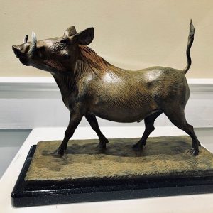 The Beauty of the Beast - Warthog Bronze Sculpture - Ronnie Wells