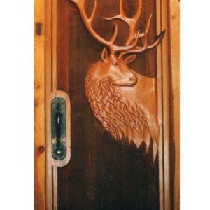 Elk (Hand-Carved Door) - Larry Lefner