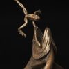 Frog Legs Bronze Sculpture by Dan Genord