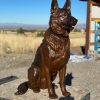 Loyalty (Life-Size German Shepherd Bronze Sculpture) - Liz Lewis
