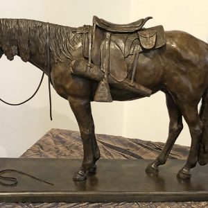 Ground Tied - Equine Bronze Sculpture - Liz Lewis