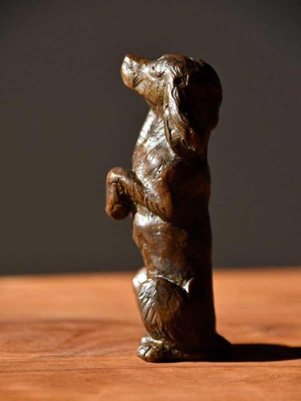 Wee Beggar - Dog Bronze Sculpture - Liz Lewis