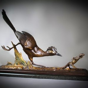 Forty Yard Dash - Roadrunner Bronze Sculpture - Ronnie Wells