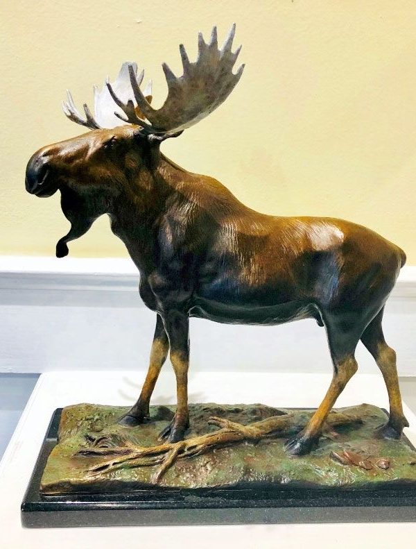 Tundra Nomad - Moose Bronze Sculpture - Ronnie Wells