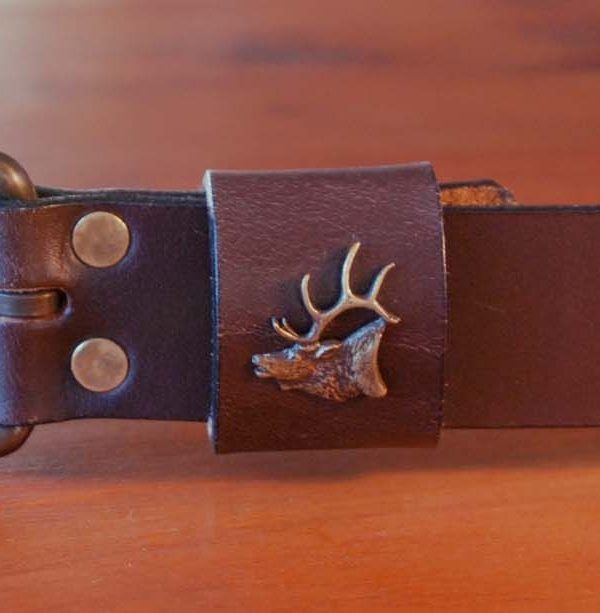 Elk Head Belt - Royden Leather Belts