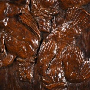 Ruffed Grouse Trio - Wall-Hanging Bronze Sculpture - Liz Lewis