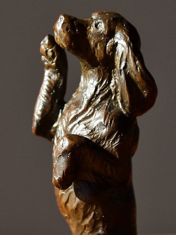 Wee Beggar - Dog Bronze Sculpture - Liz Lewis