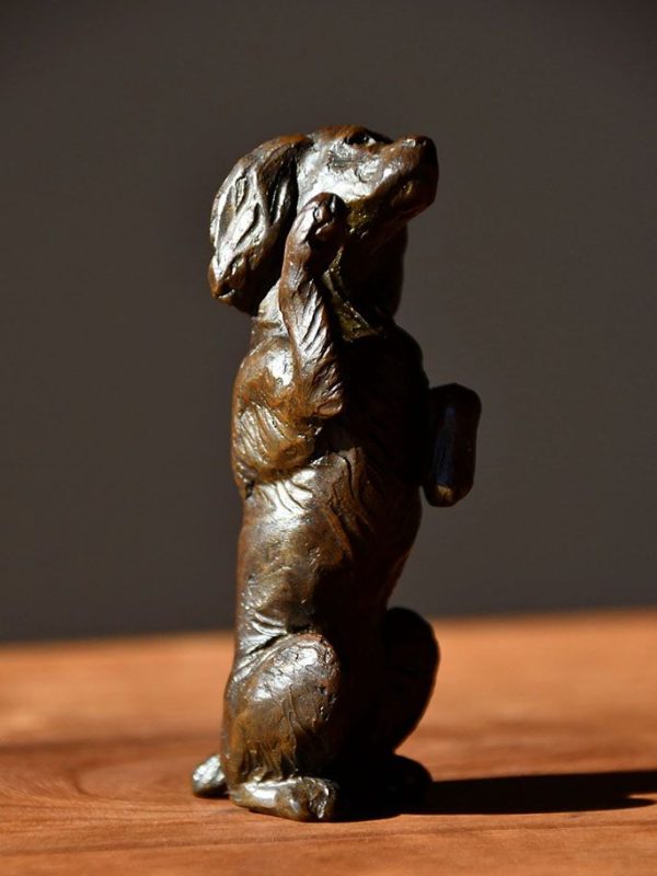 Wee Beggar - Dog Bronze Sculpture - Liz Lewis