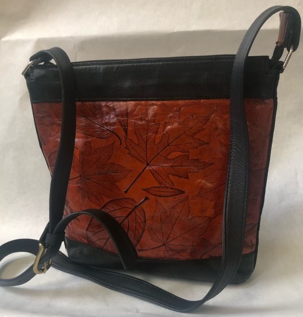 Heather Leaf Leather Bag - Image 2