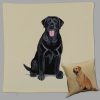 Black Lab Throw Pillow - Zeppa Studios