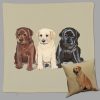 Labrador Trio Throw Pillow - Zeppa Studios - Image 2