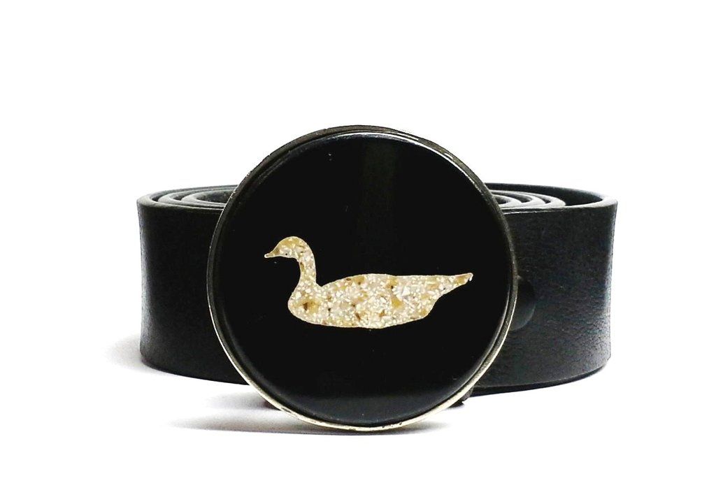 Swimming Goose Eggshell All Cast Buckle & Belt - Tyger Forge