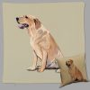 Yellow Lab Retriever Throw Pillow - Zeppa Studios - Image 2