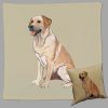 Yellow Lab Retriever Throw Pillow - Zeppa Studios