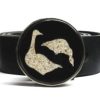 "Looker Feeder" Goose Eggshell and All Cast Buckle & Belt - Tyger Forge