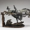 Running the Gauntlet - Wildebeest Bronze Sculpture - John Tolmay - Image 2