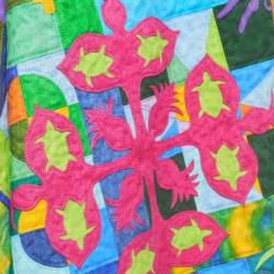 Close up view of the 5-0 named Wood Carved Quilt Fraser Smith
