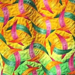 Close up view of Calypso Quilt Wood Carving by Fraser Smith