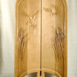 Mallard Migration – Hard Carved Free-Standing Screen Mallard Migration - Hard Carved Free-Standing Screen - Larry Lefner