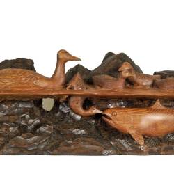 Nose to Nose - Hand-Carved Sculpture - Larry Lefner