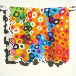 "4th Whimsy" Quilt Wood Carving by Fraser Smith