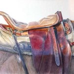 Plantation Saddle Original Watercolor by Chris Chantland