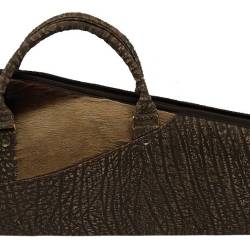 A Springbok and Cape Buffalo Hide Rifle Case by African Game Industries