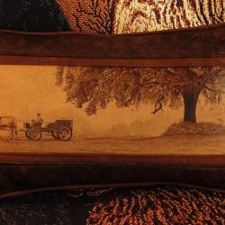 Live Oak Field trial Chantland graphite leather Pillow - Sweetwater