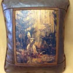 Rod Crossman Firs Season Setter Leather Pillow Sweetwater